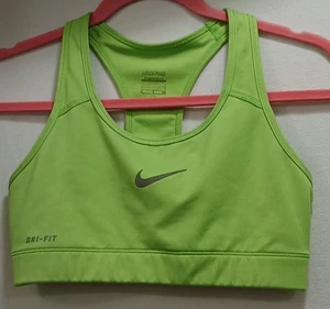 Nike Pro DRI-FIT Sports Bra Women's Size Small Neon Green No Pads EUC! - Picture 1 of 7
