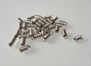 50 Metall Spiralkappen silberfarbe Spiral Endkappe Für Armbänder DIY Verschluss - Bild 1 von 2