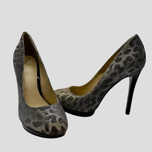 B Brian Atwood Frederique Leo Leopard Print Heels NWOT Size 7.5 - Picture 1 of 13