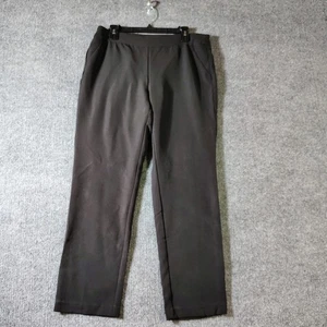 Women's Counterparts Black Stretch Pants Size 12 Pull On Straight Leg - Picture 1 of 9