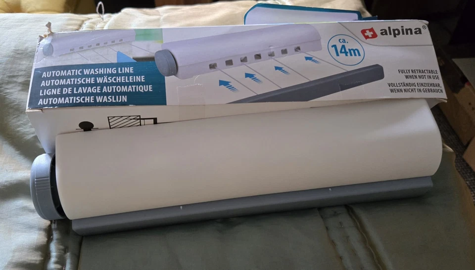 Indoor Washing Line Automatic Retractable Extending Pull Out Clothesline Airer - Image 1 of 1