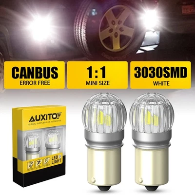 AUXITO 1156 LED Bombilla Blanca 500% Más Brillante 1:1 Talla 7506 BA15S 1141 P21W 1003 1073 Foto 1 de 4