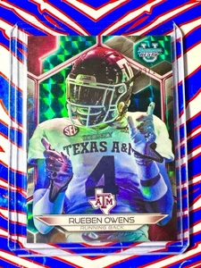 2023 Bowman U Best Rueben Owens Teal Geometric /15 SSP #32 Texas A&M Aggies - Bild 1 von 2