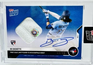 2020 Topps Now Bo Bichette RC AUTO Relic Blue 44/49 - Picture 1 of 2