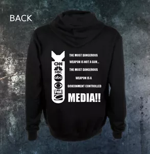 Sudadera con Capucha Anti Media Cremallera - Derechos Liberación Humana Clase Guerra Gobierno Anarquía - Imagen 1 de 6