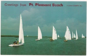 POINT PLEASANT BEACH NJ Postcard SAILING GREETINGS Ocean County NEW JERSEY - Picture 1 of 2