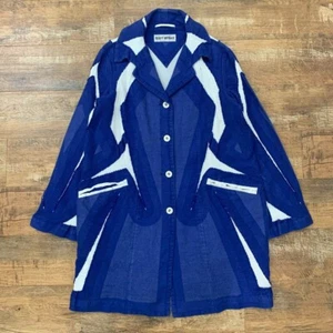 Authentic issey miyake Modified Coat jacket  rare y2k vintage women's blue used - Picture 1 of 10