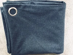 John Lewis DOUBLE SIDED FABRIC WITH SINGLE EYELET IN TOP CORNER 58" X 69" BLUE - Picture 1 of 5