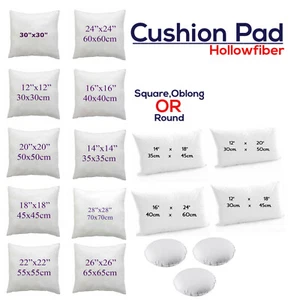 Cushion Pads Hollowfiber Filled High Quality Inner Insert Scatter Plump Cushions - Picture 1 of 31