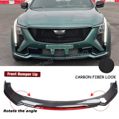 For Cadillac CT5 Front Bumper Lip Chin Spoiler Splitter Body Kit Carbon Style Foto 1 de 4