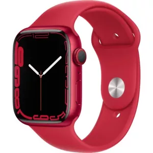 Apple Watch Series 7 41 mm (PRODUCTO) Estuche de aluminio rojo Banda roja (GPS + LTE) MKHD3LL/A - Imagen 1 de 1