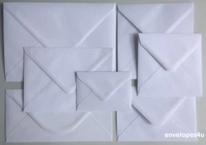 Hi Quality White Envelopes C7 C6 C5 5x7 DL 130 & 155mm Sq Diamond 100gsm - Picture 1 of 11