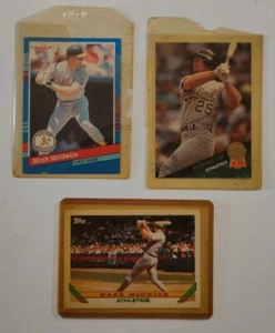 Mark McGwire Lot 1993 Topps Gold Baseball Card 3 Lot Number 323,105,100 - Picture 1 of 2