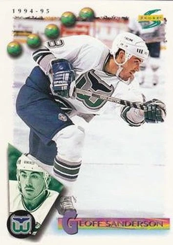 #144 Geoff Sanderson - Hartford Whalers - 1994-95 Score Hockey - Image 1 of 1