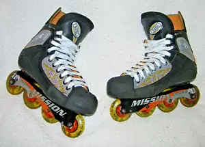 MISSION RT INLINE SKATES ROLLHOCKEY BLADES HERREN GRÖSSE 10D SKATE, SCHÖNER ZUSTAND - Bild 1 von 9