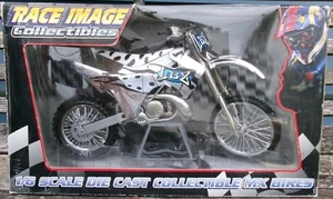 2004 TOY ZONE RACE IMAGE COLLECTIBLES 1:6 CHROME LBZ FREESTYLE KAWASAKI KX250 - Picture 1 of 20