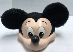 Vintage Disneyland Mickey Mouse Hat 1980s USA MADE Plastic 3D Face Snap Back Cap - Picture 1 of 5