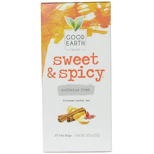 Good Earth 25ct Sweet & Spicy Caffeine Free Herbal Tea Bags - Picture 1 of 4