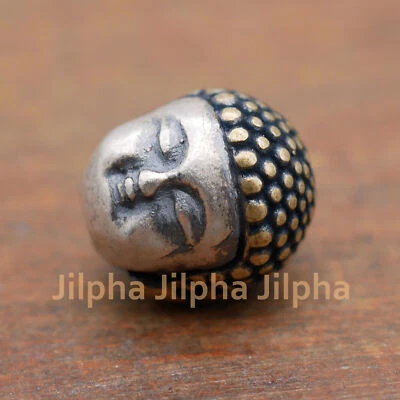 925 Sterling Silber Buddha Spacer Perle Anhänger Charm Bead 8.8mm A5322 - Bild 1 von 4