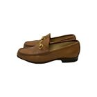 GUCCI Women's Loafers Horsebit Leather Brown EU37/US7 05516c