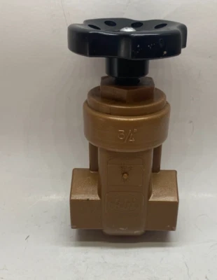 KING 3/4" Acetal Gate Valve (3/4" NPT) Non-Rising Stem - ASTM NSF-61 - Made USA - Image 1 of 4