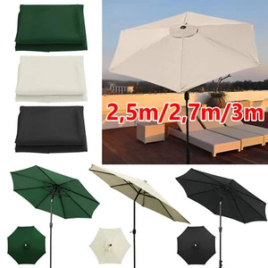 Replacement Fabric 2.5m /2.7m Garden Patio Parasol Canopy Top Cover 6 Arm/8 Arm - Picture 1 of 32
