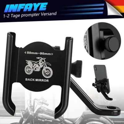 Universal Motorrad Halterungen Fahrrad Handy Rückspiegel Smartphonehalterung - Bild 1 von 4