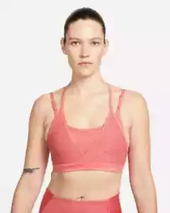 Women's Nike LARGE Indy Icon Clash Pink Strappy Sports Bra Light Support - Picture 1 of 12