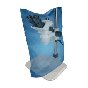 ESD Microscope Dust Cover, Opaque, Blue Fabric (Medium) - Picture 1 of 3