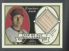 Darin Erstad 2005 Topps Cracker Jack TM Out to the Ballgame Mini Relic Card# TO-
