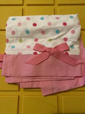 CIRCO PINK DOTS COLLECTION 54" X 15" WINDOW VALANCE 100% COTTON - Image 1 of 4