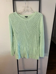 NWOT Talbots Textured Mint Green Sweater Size XL - Picture 1 of 3