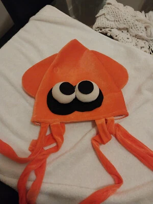 Nintendo Oficial Splatoon Naranja Inkling Calamar Sombrero Gorra Raro Promo 2015 Foto 1 de 2