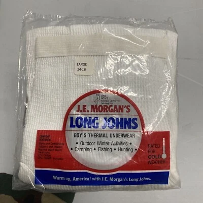 Long Johns J.E. de colección Morgan’s Talla 14-16 Niños Térmico Hecho en EE. UU. NOS Nuevo Foto 1 de 4