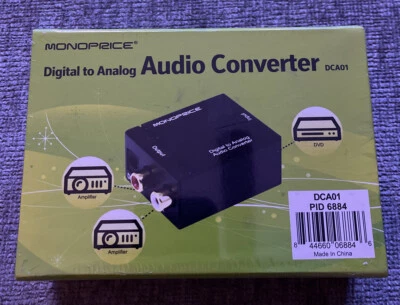 Convertidor de audio digital a analógico Monoprice DCA01. Sellado Nuevo Foto 1 de 2