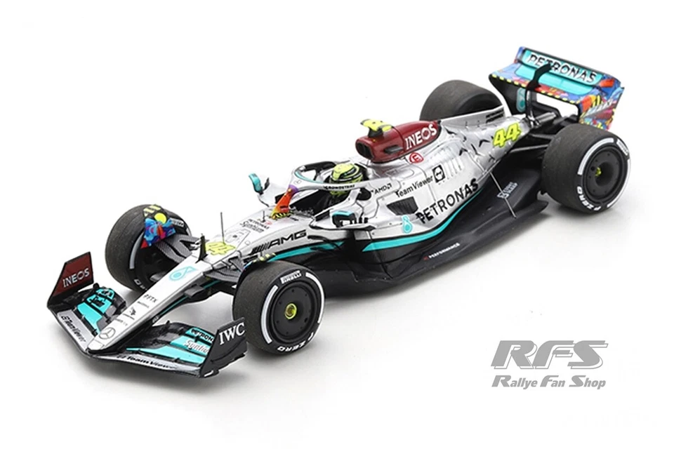Mercedes AMG F1 W13 Lewis Hamilton Formel 1 GP Miami 2022 1:43 Spark 8536 NEU - Bild 1 von 1