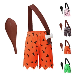 The Flintstones Bamm-Bamm Rubble Costume Kids Boy Halloween Cosplay Fancy Dress/ - Picture 1 of 16