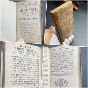 ✝️ ✡️ 1797 Holy Bible, Book of Genesis Bereshit, Hebrew - Picture 1 of 18