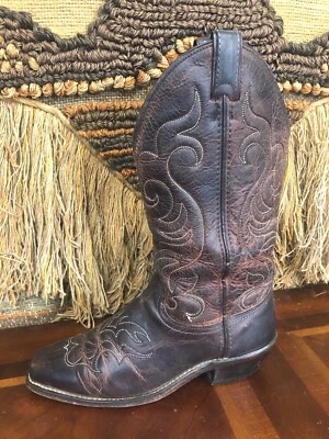 Bota Abilene Mujer Desgastada Western Puntera Cuadrada Marrón 8 M Estilo EE. UU. 9113 Foto 1 de 4