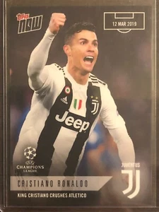 2019 Topps Now UCL UEFA Champions League #35 Cristiano Ronaldo Juventus - Picture 1 of 2