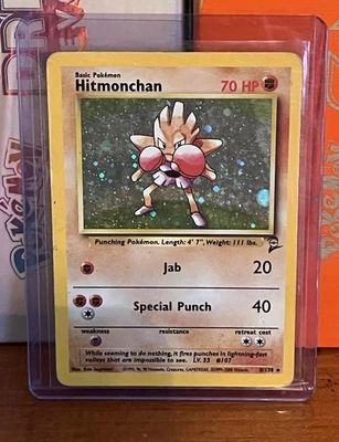 Hitmonchan 8/130 Holo Rare Pokémon TCG Base Set 2 - MP - Image 1 of 2