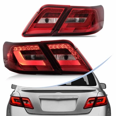Conjunto de lanternas traseiras de LED vermelhas VLAND para lâmpadas de freio Toyota Camry CE&XLE 2007-2011 - Imagem 1 de 4