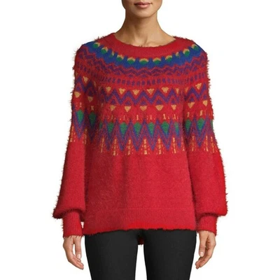 Time & Tru Red Rover Combo Fair Isle Acogedor Suéter MEDIANO 8 10 Navidad  Foto 1 de 4