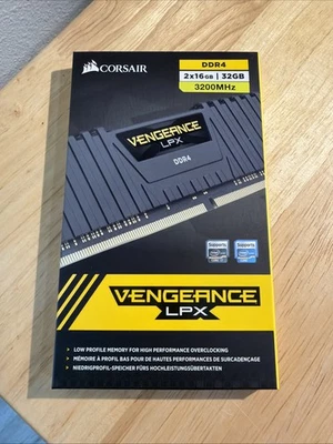 Corsair Vengeance LPX 32GB PC4-25600 DDR4-3200 Memory - CMK32GX4M2E3200C16 - Image 1 of 2