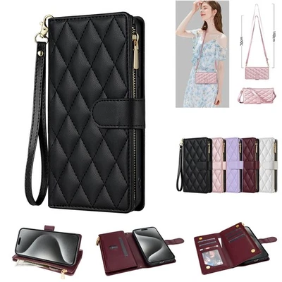 Zip Wallet Coin Card Purse Leather Case Cover For Samsung A56 A26 A16 A55 A17 07