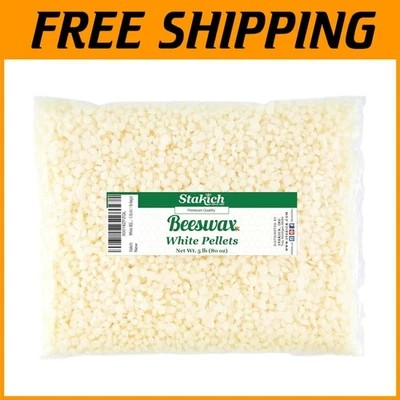 Pellets de cera de abejas triple filtrados - 5 lb grado cosmético Foto 1 de 4