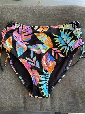 Новый с Ярлыками Elomi плавать тропические водопады регулируемый стороне бриф ES801573BLK размер 8 США - Изображение 1 из 4