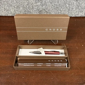 Cross~Hitachi~Penna a sfera rossa contorno ritirata nuova in confezione regalo - Foto 1 di 4