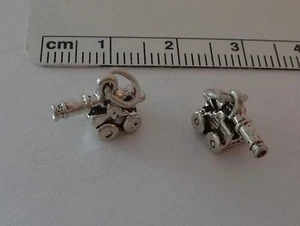 1 Sterling Silver 3D Detailed Tiny 9x14mm Cannon Gun Charm! - Picture 1 of 1