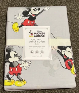 Pottery Barn Kids DISNEY Mickey Mouse organic duvet cover-twin NIP - Picture 1 of 4